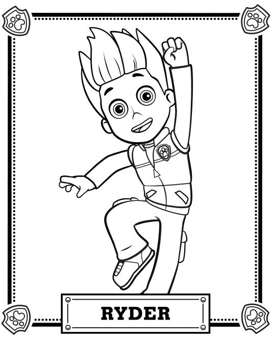 533x663 Paw Patrol Ryder Coloring Page For Boys Color Me Fun
