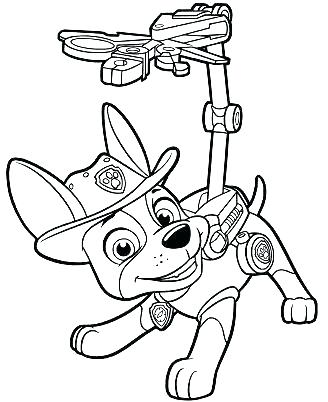 328x402 Paw Patrol Tracker Coloring Pages