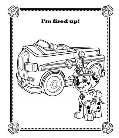 Paw Patrol Vehicles Coloring Pages