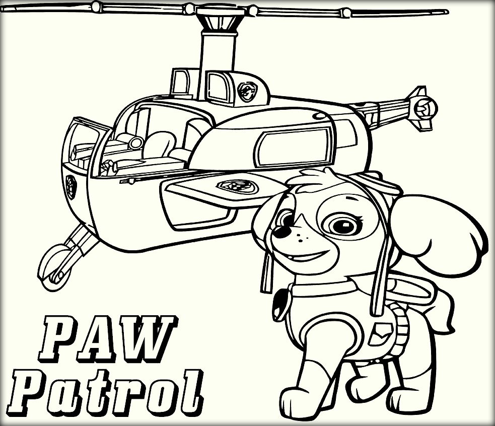 983x846 Paw Patrol Coloring Pages