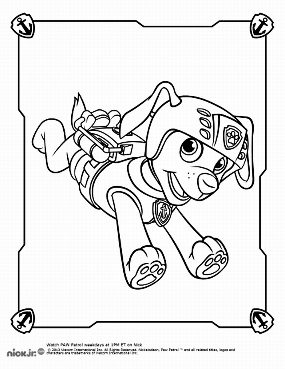 927x1200 Best Of Paw Patrol Coloring Pages To Print Zuma Nyc Reservations