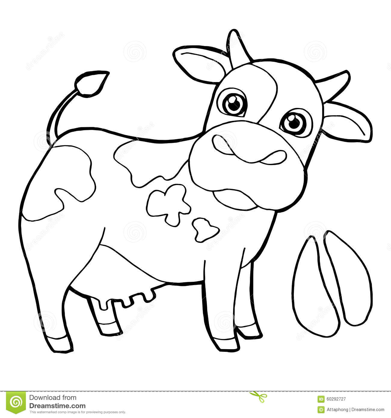 1300x1390 Cattle With Paw Print Coloring Pages Vector Stock Vector Paw Print