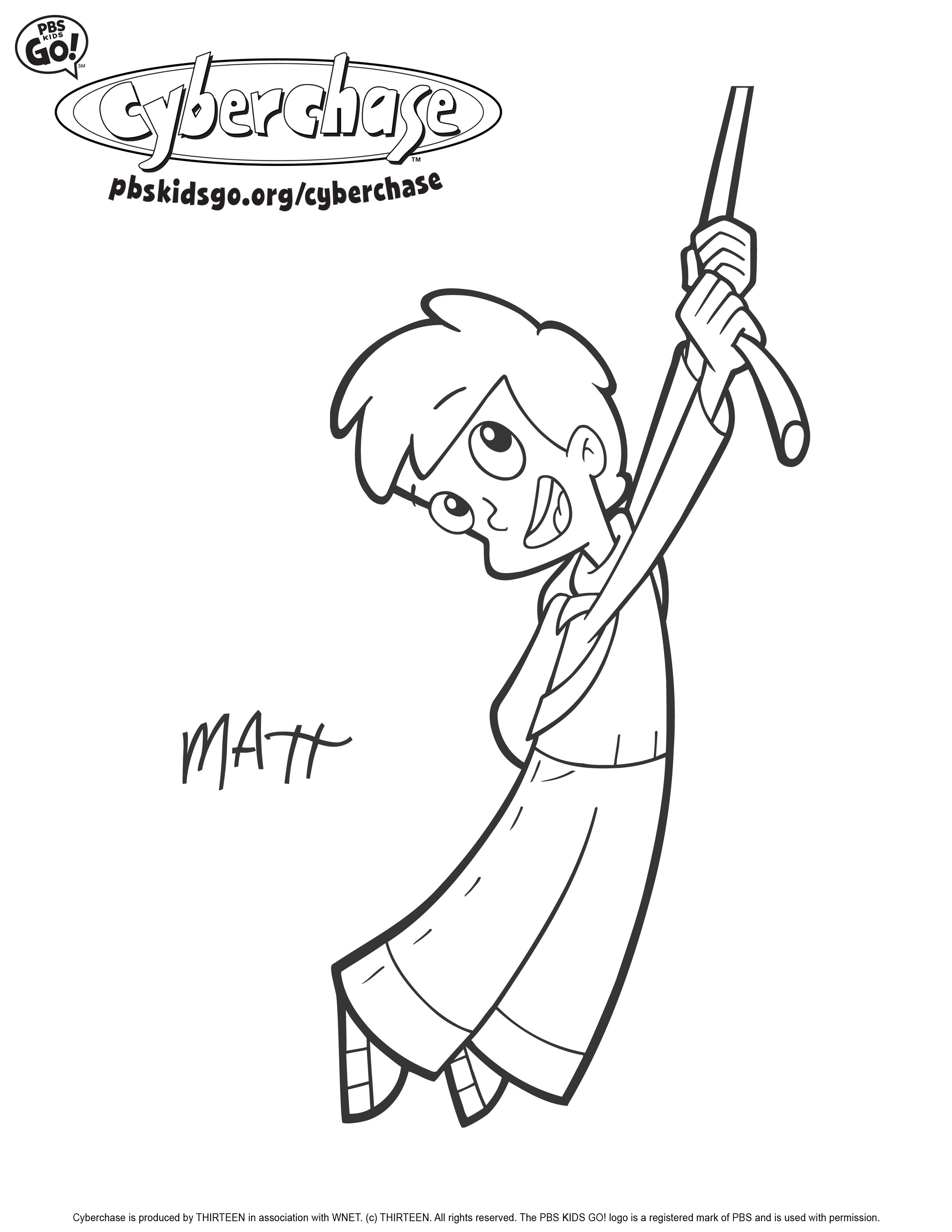 2550x3300 Pbs Coloring Pages Cyberchase Parents Drawing 7603 New