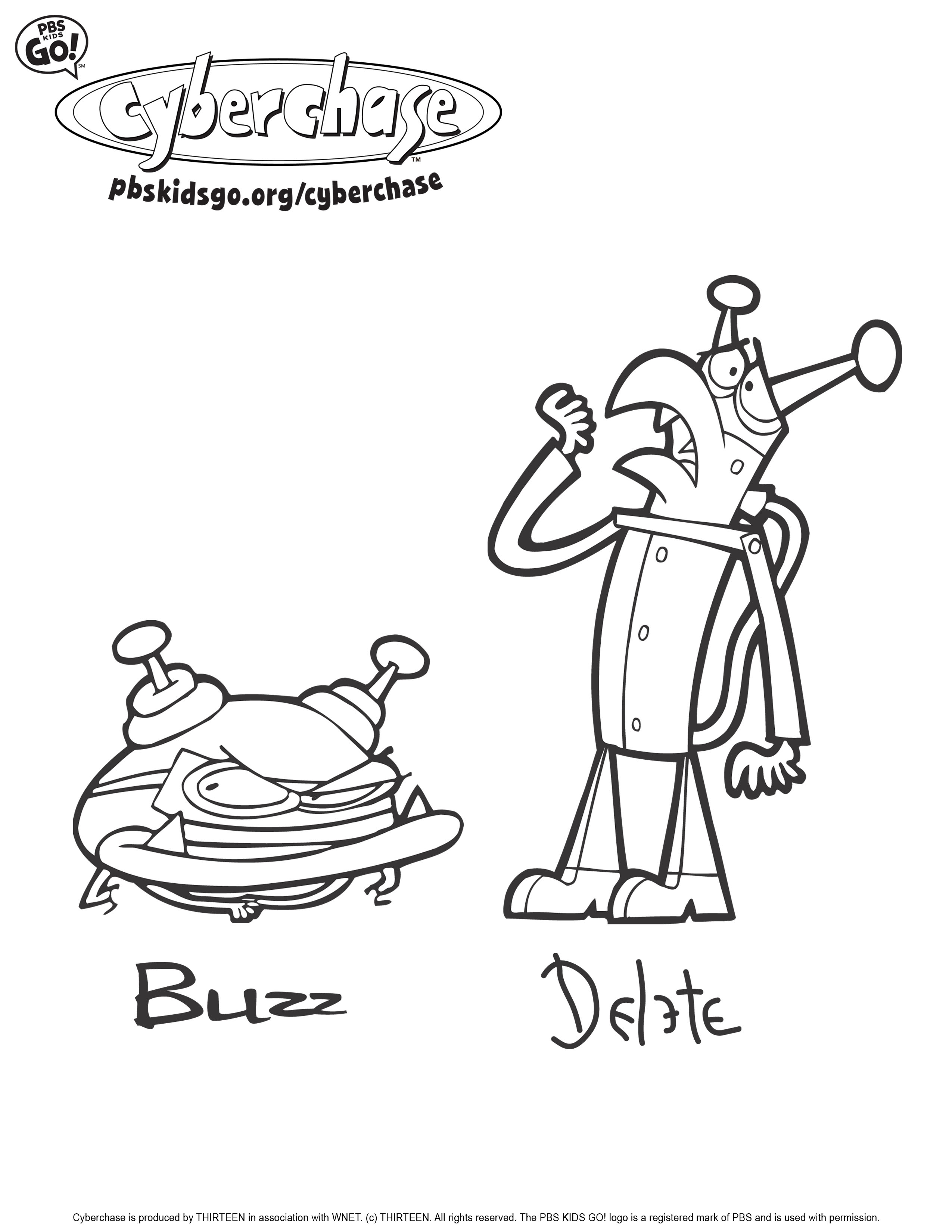 2550x3300 Cyberchase. Coloring Pages Pbs Parents
