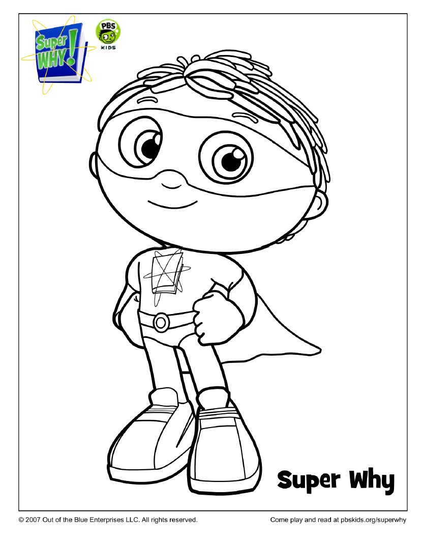 832x1061 Super Why Coloring Pages