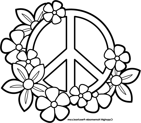 599x522 Free Printable Peace Sign Coloring Pages Free Printable Pe Cool