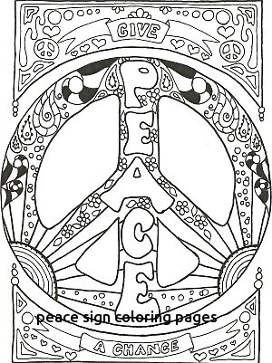 Peace And Love Coloring Pages