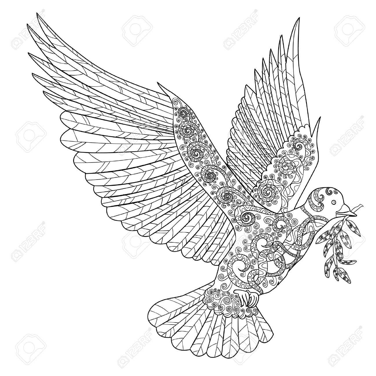 Peace Dove Coloring Page