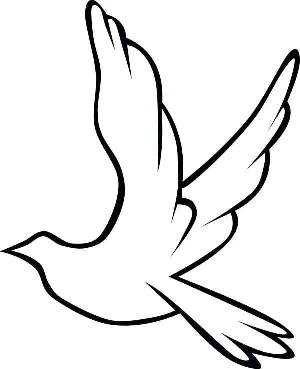 600x738 Doves Coloring Pages Dove Coloring Page Dove Bird Peace Dove Bird