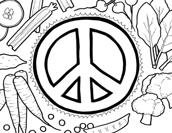 600x465 Coloring Pages Of Peace Signs Bebo Pandco