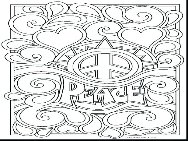 618x463 Peace Sign Coloring Pages For Adults Printable Printable Peace