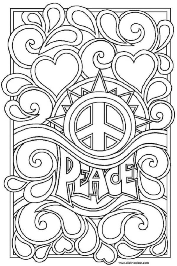 599x900 Peace Sign Coloring Pages For Adultscoloringpages, For Kids