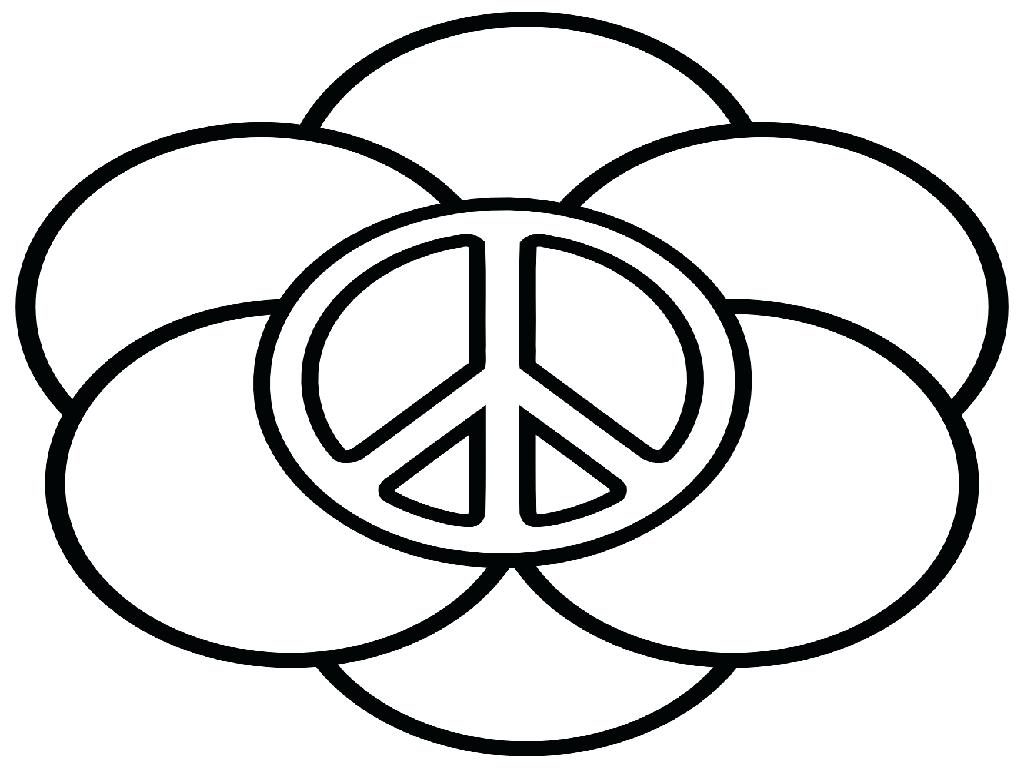 1024x768 Coloring Pages ~ Peace Coloring Pages Color Sign Mandala Peace
