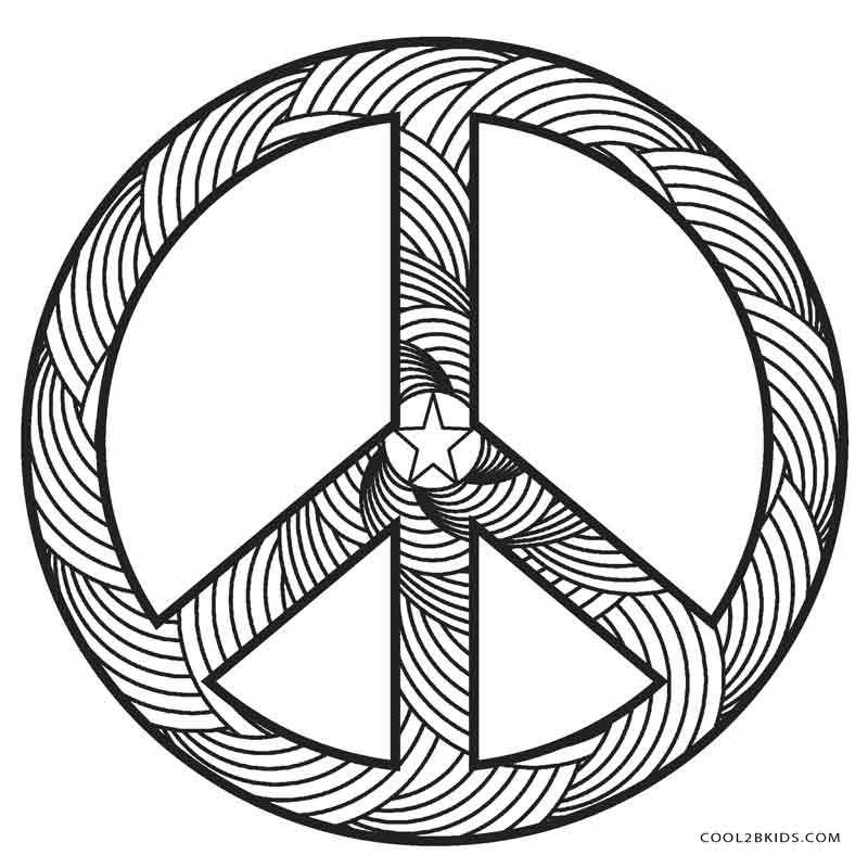 800x800 Free Printable Peace Sign Coloring Pages Cool2bkids