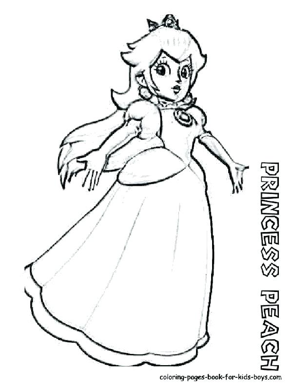 603x800 Princess Peach Coloring Page
