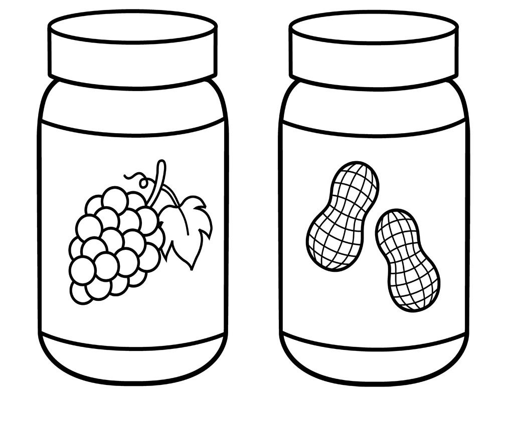 1013x843 Peanut Butter Jar Coloring Page Educational Peanut