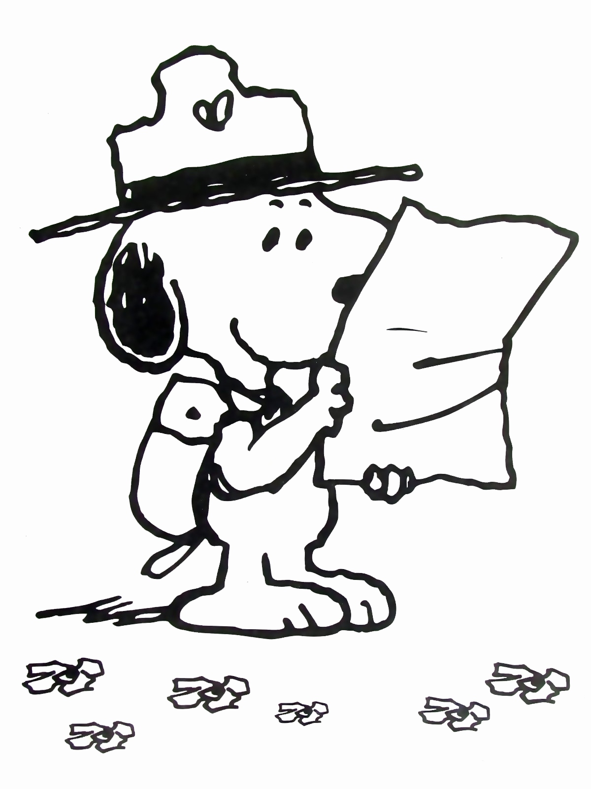 1200x1600 Alien Coloring Pages Lovely Snoopy With Map Peanuts Gang Coloring