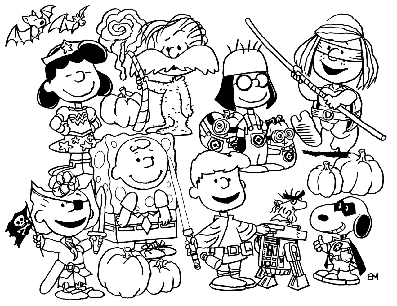 1280x989 Halloween Coloring Page