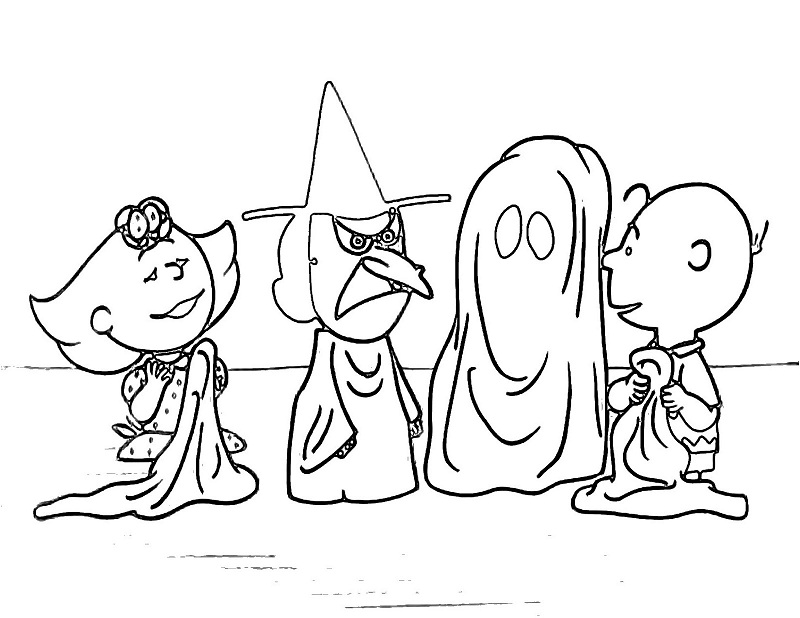 800x618 Peanuts Halloween Coloring Pages Peanuts Halloween Coloring Pages