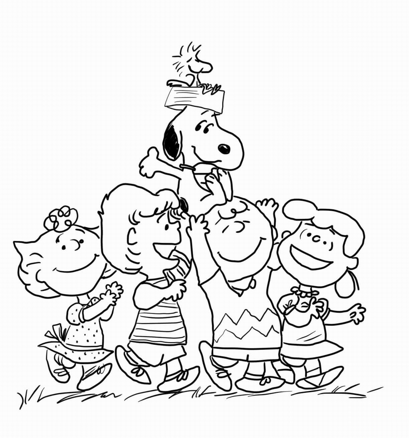 1307x1400 The Peanuts Movie Coloring Pages