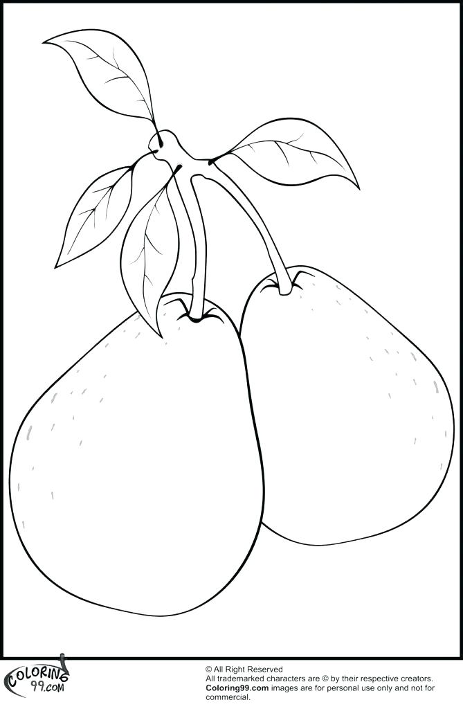669x1024 Pear Coloring Page Pear Coloring Page Free Printable Two Pears