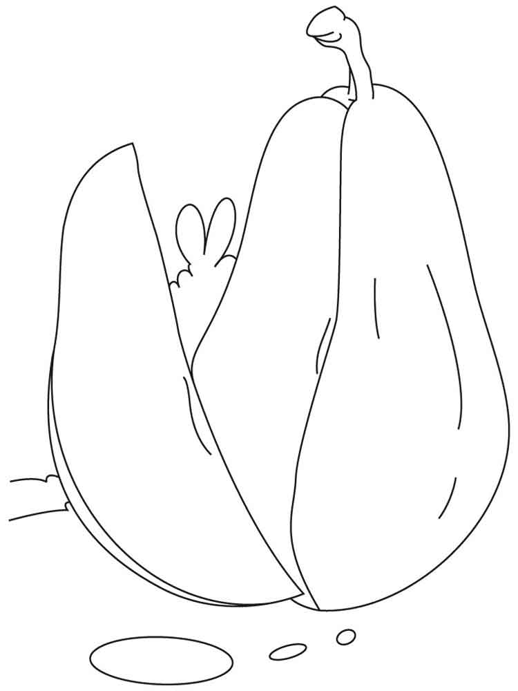 750x1000 Pear Coloring Pages. Download And Print Pear Coloring Pages.