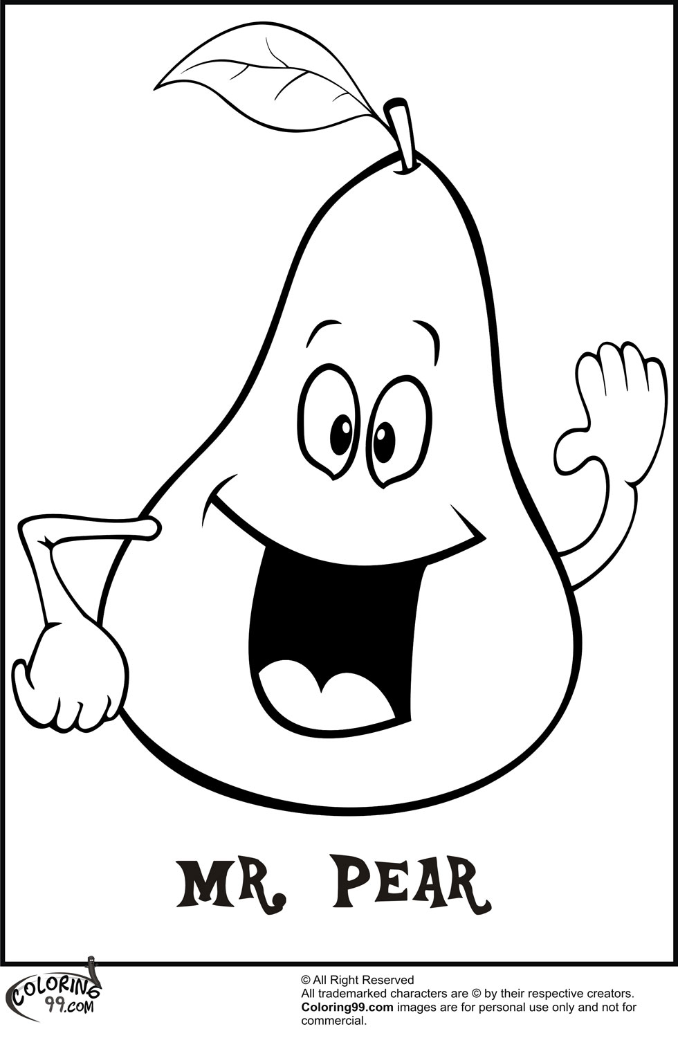 980x1500 Pears Coloring Pages Team Colors