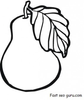 284x338 Print Out Fruit Pear Coloring Pages