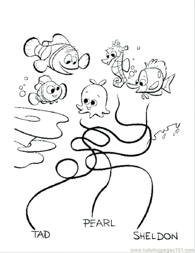 650x842 Finding Nemo Coloring Page Tad Pearl Coloring Page Finding Nemo
