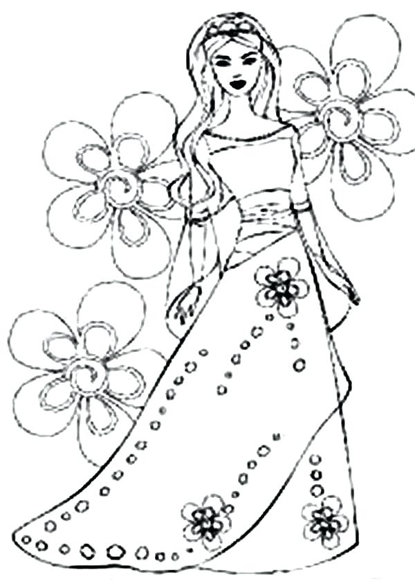 600x840 Barbie Princess Coloring Pages How To Draw Barbie Princess