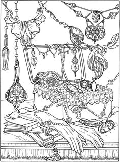 236x319 Creative Haven Art Nouveau Jewelry Designs Coloring Book @ Dover