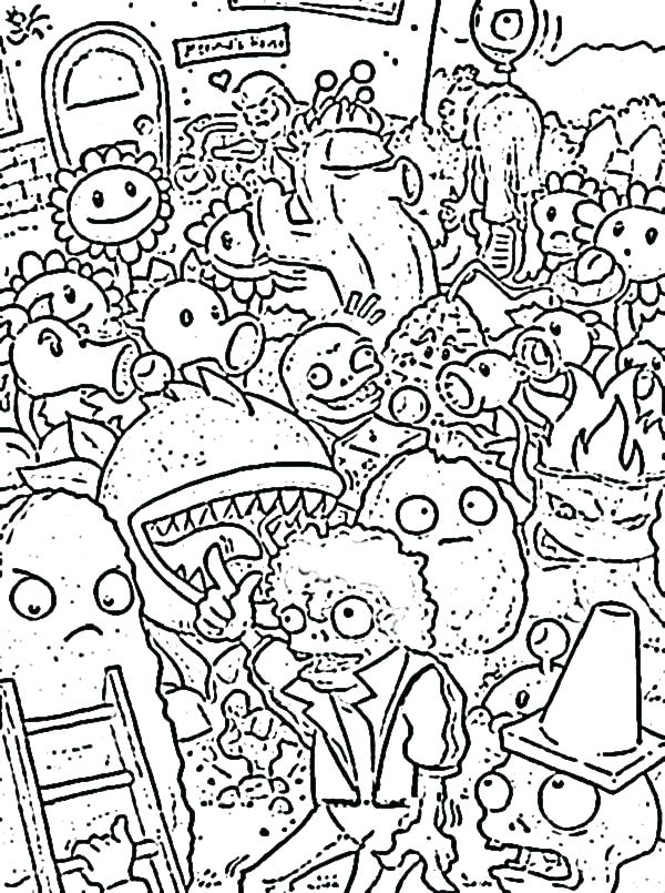 600x805 Plants Vs Zombies Coloring Pages Coloring Pages Plants Vs Zombies