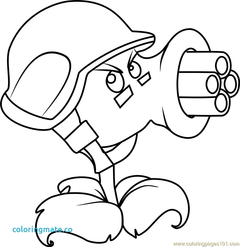 777x800 Plants Vs Zombies Coloring Pages Peashooter Printable For Snazzy