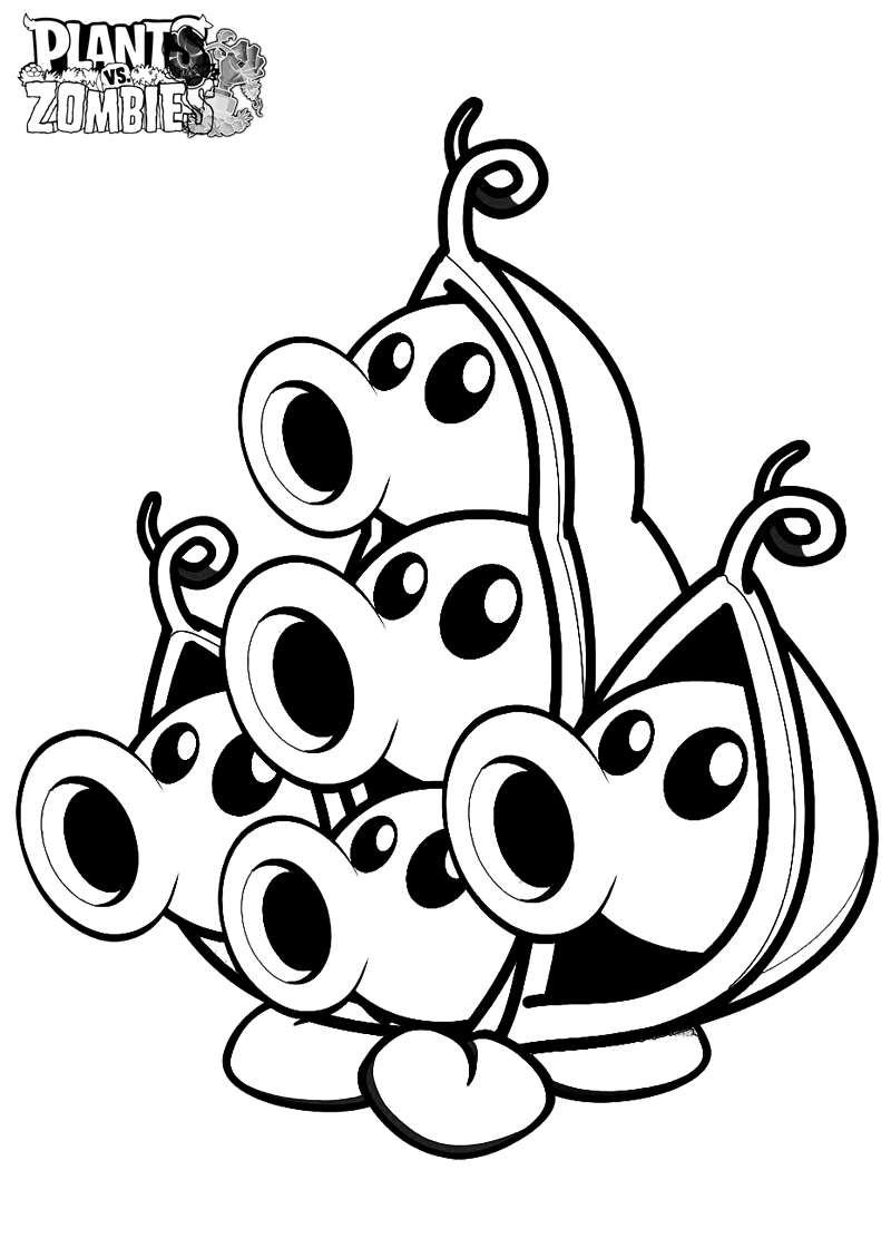800x1120 Plants Vs Zombies Pea Shooter Coloring Page Free Printable Lovely