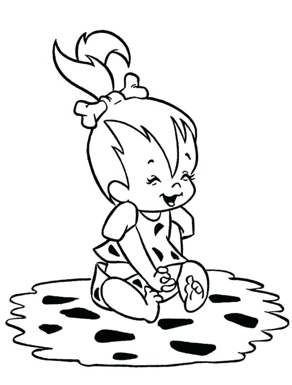 600x790 Flintstones Coloring Pages Coloring Book Take Pebbles To See