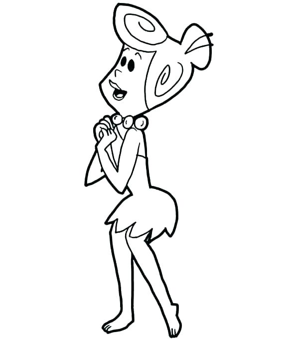 600x684 Flintstones Coloring Pages Take Pebbles To See Mammoth In