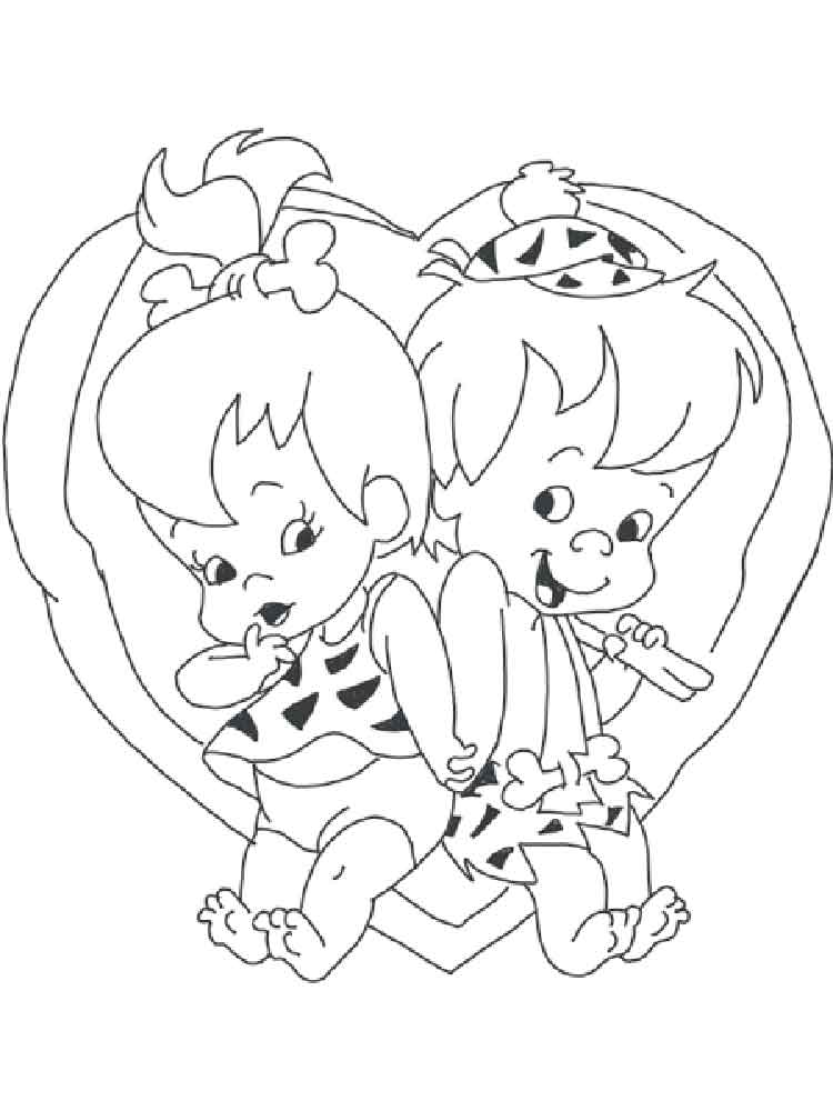 750x1000 Pebbles And Bam Bam Coloring Pages. Free Printable Pebbles And Bam