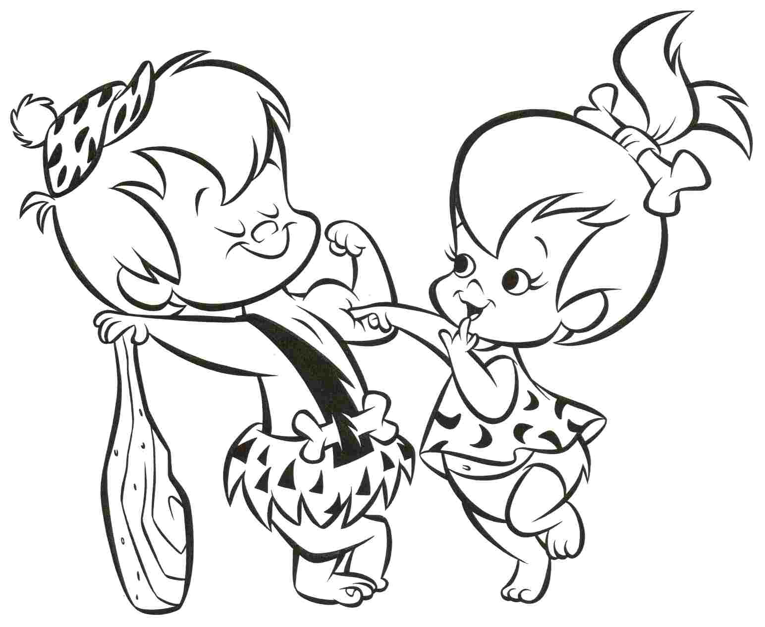 1544x1266 Pebbles And Bambam Coloring Pages Download And Print For Free