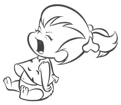 400x346 Flintstone Coloring Pages Coloring Pages The Pebbles Coloring