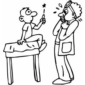 300x300 And Patient With Wounded Finger Coloring Page