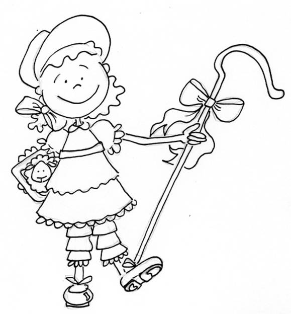 579x624 Little Bo Peep Coloring Pages