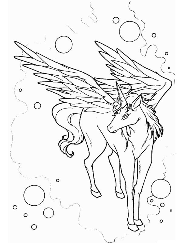 600x800 Awesome Drawing Of Pegasus Coloring Page