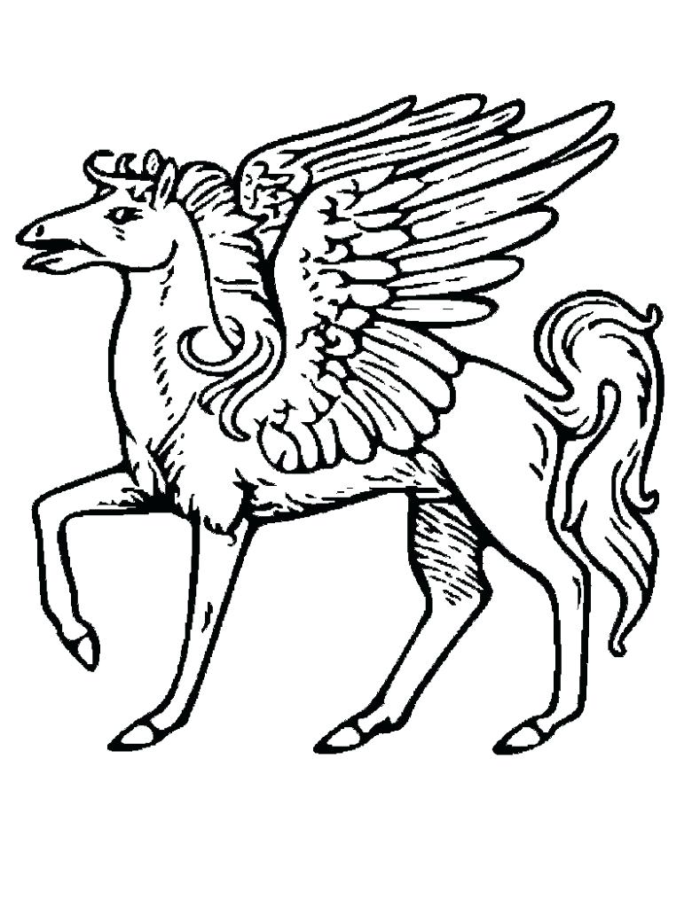 780x1024 Coloring Pages ~ Pegasus Coloring Pages Flying Horse By M Page