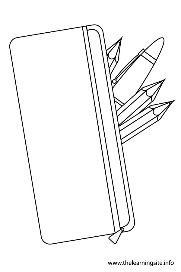 600x900 Pencil Case Coloring Page