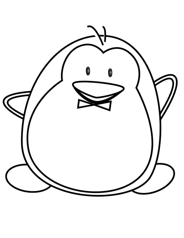 600x776 Cute Cartoon Baby Penguin Coloring Pages