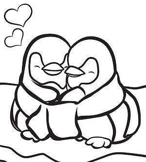 300x333 Printable Winter Coloring Pages Penguins, Parents And Winter