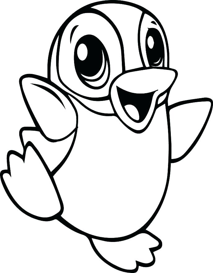 687x879 Penguin Coloring Pages