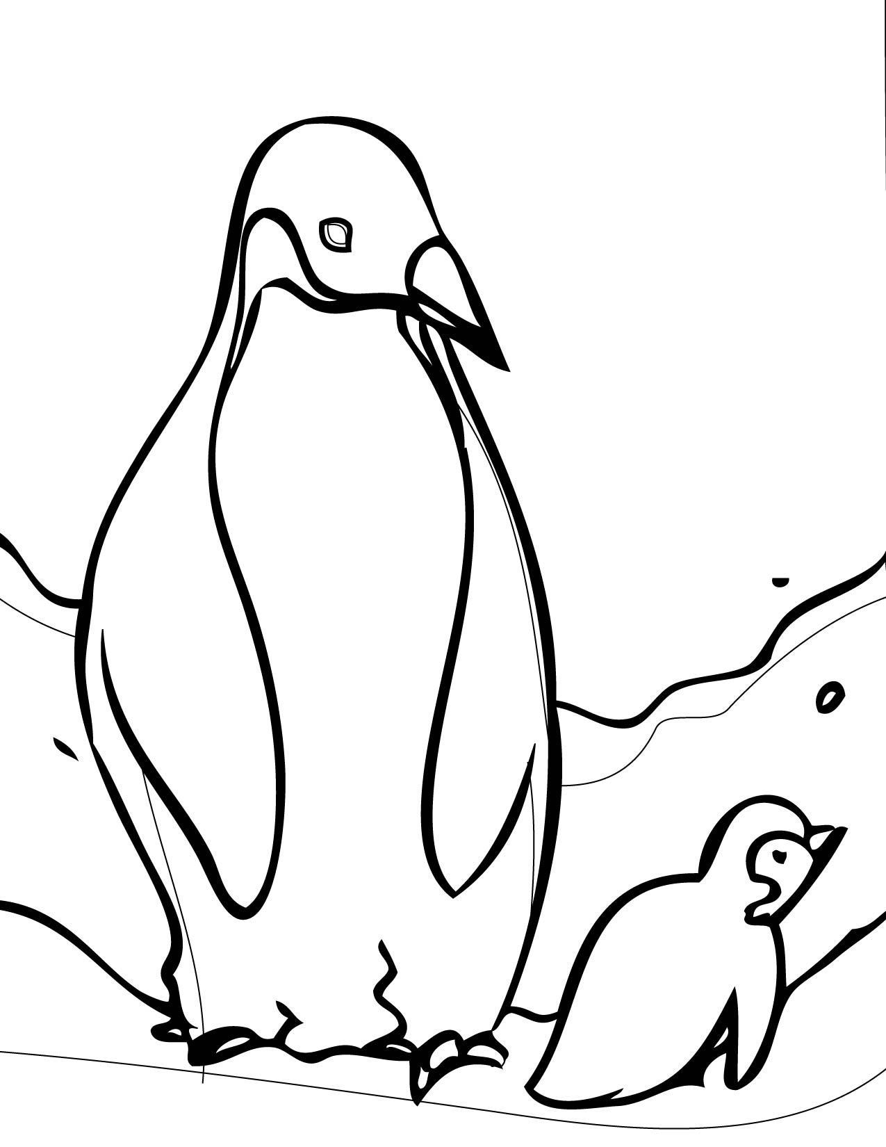 Penguin Coloring Pages For Preschoolers