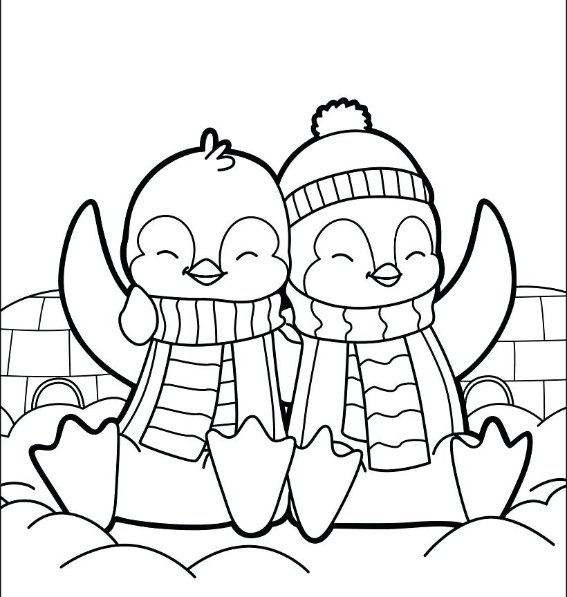 820x864 Coloring Pages Baby Penguins Printable Coloring Penguin Coloring