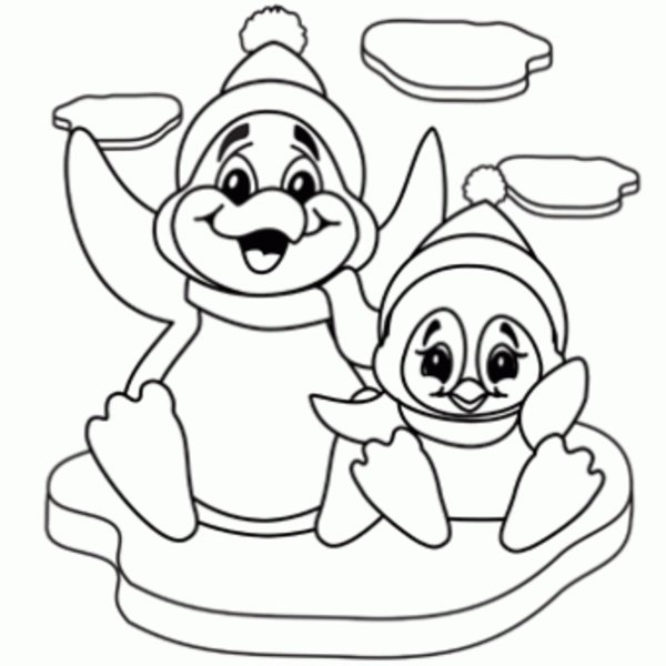 600x600 Penguins Coloring Pages To Download And Print For Free